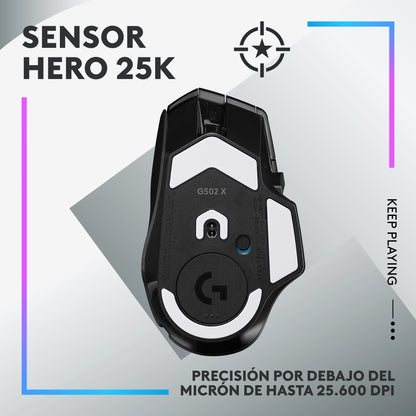 Mouse Gaming Inalámbrico Logitech G502 X Plus LIGHTFORCE