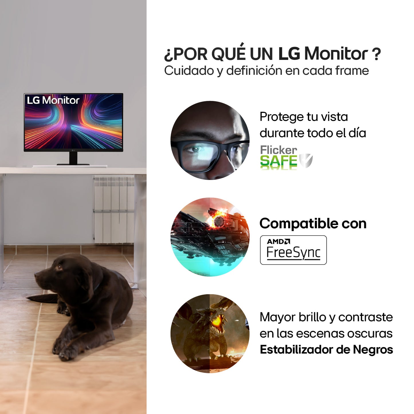 Monitor LG 24MR400-B 24 Ips Full HD 100mhz sin bordes