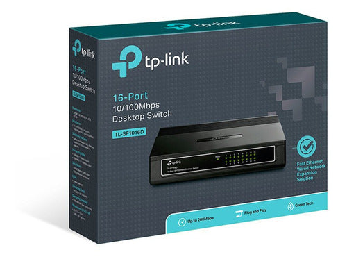Switch Escritorio Tp-link Tl-sf1016d 16 Puertos 10/100mbps