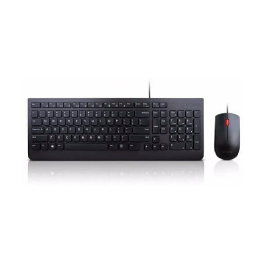 Combo Teclado y Mouse Lenovo Alámbrico - Negro