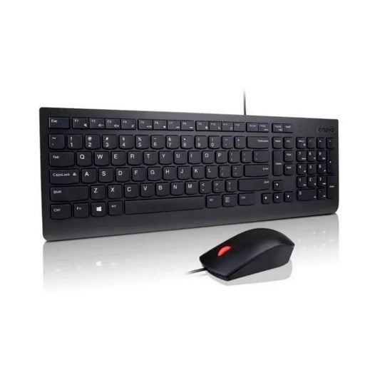 Combo Teclado y Mouse Lenovo Alámbrico - Negro