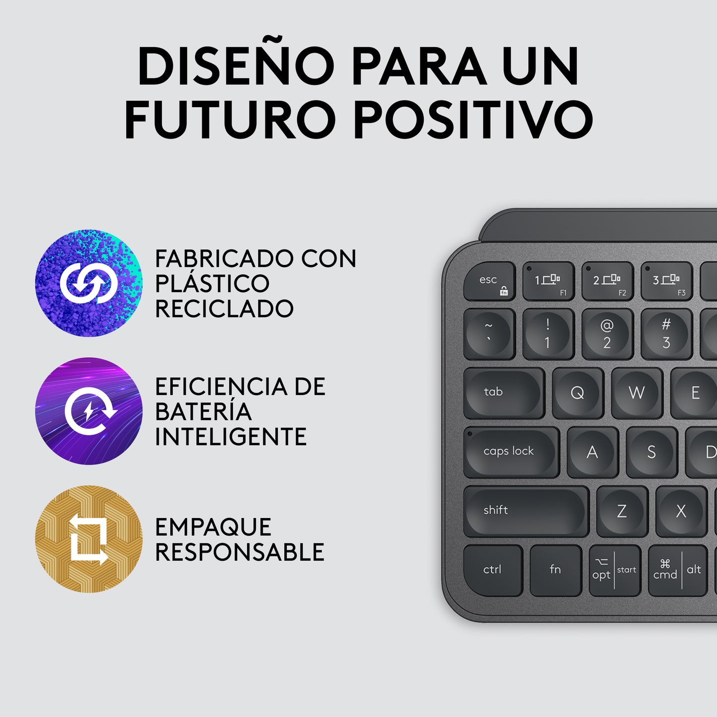 Teclado Logitech mx keys mini Bluetooth Win y Mac - grafito