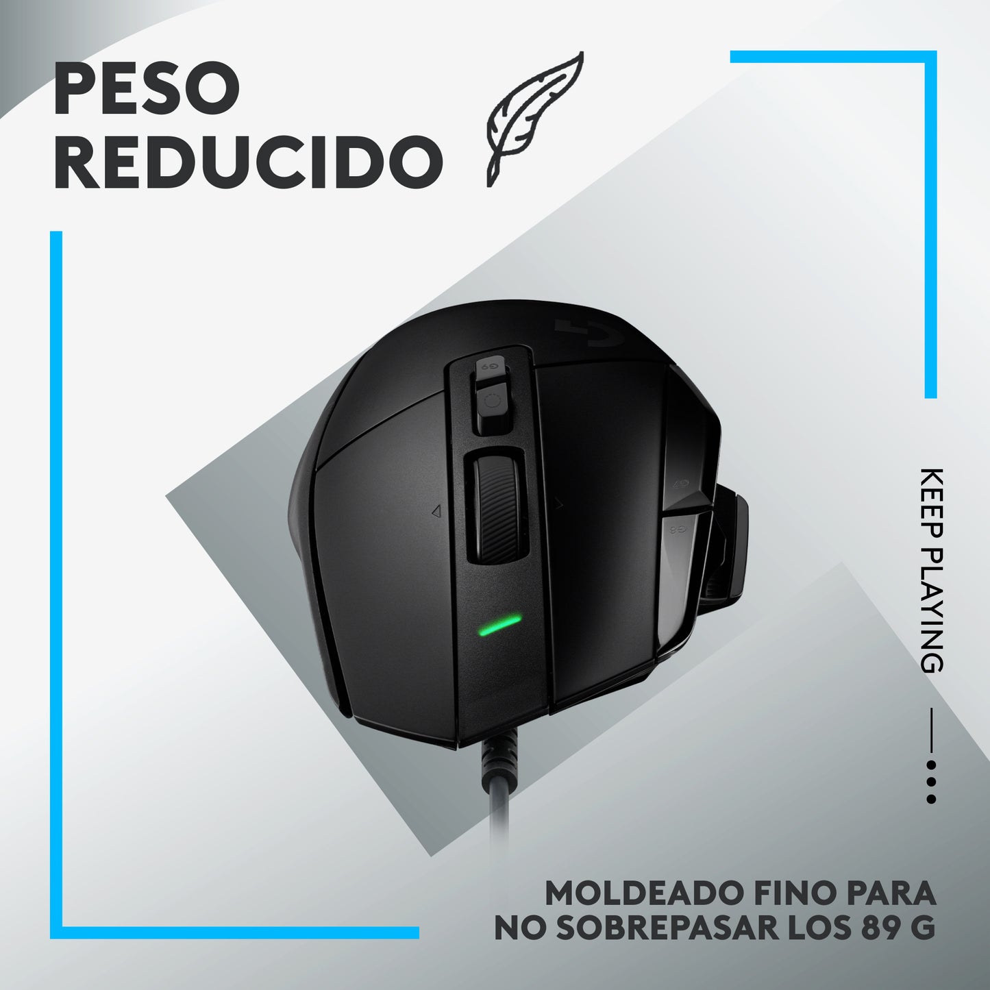 Mouse Gaming Logitech G502 X LIGHTFORCE HERO 25K Negro