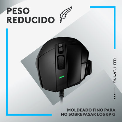 Mouse Gaming Logitech G502 X LIGHTFORCE HERO 25K Negro