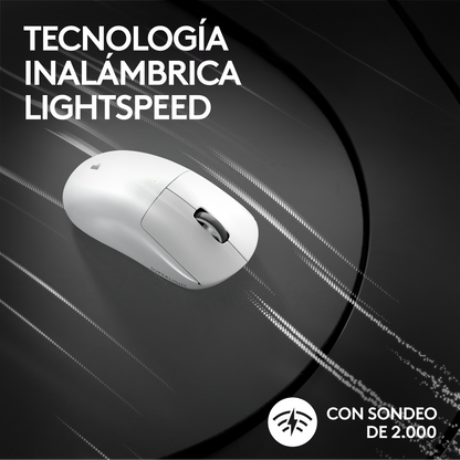 Mouse Logitech Gamer Inalámbrico Pro X SUPERLIGHT 2 Blanco