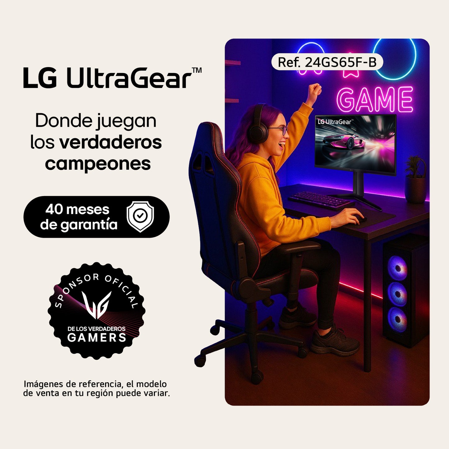 Monitor Gamer LG 24GS65F 24 FHD IPS 180Hz 1ms UltraGear