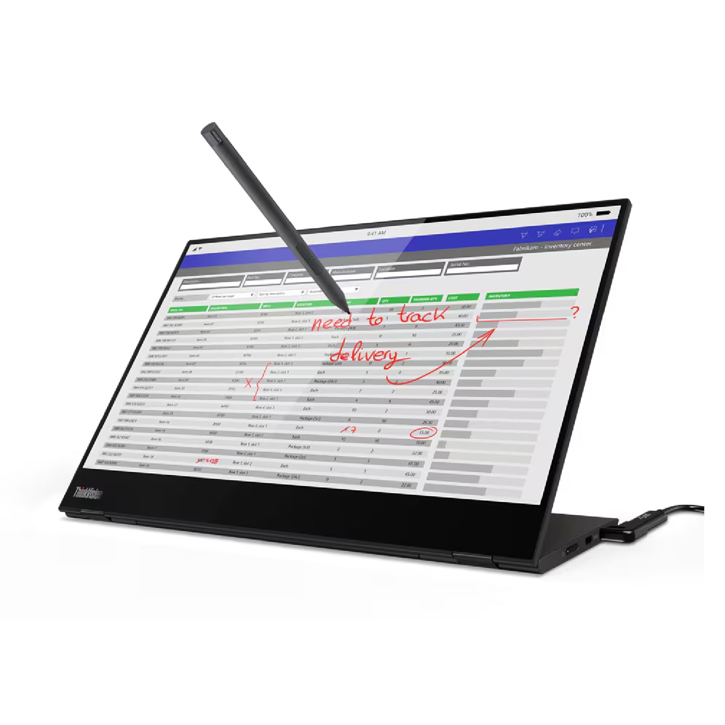 Monitor Portable Lenovo ThinkVision M14t 60Hz FHD Touch 14"