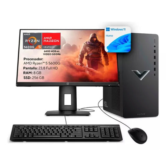 Pc Gamer Hp Victus Tg02 Ryzen 5 5600g 8gb Ram 256gb 1tb Fhd