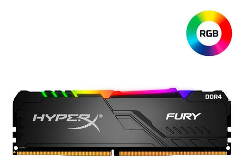 Memoria Ram Gamer 8gb Hyperx Fury Black Rgb Ddr4 3600 Dimm