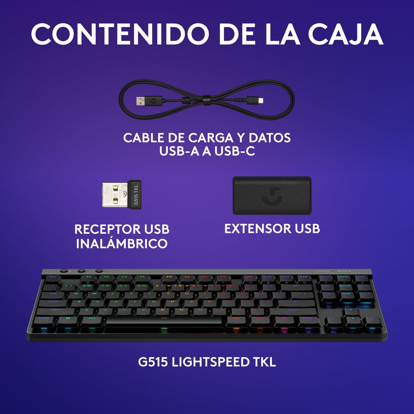Teclado Inalámbrico Logitech G G515 Gamer LIGHTSPEED RGB TKL