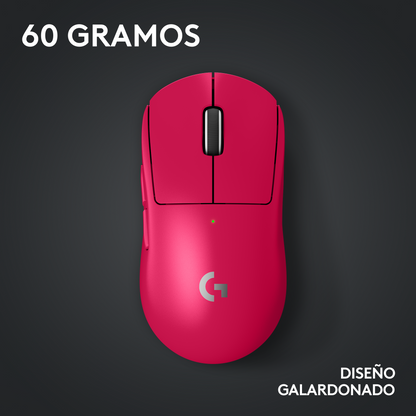 Mouse Logitech Gamer Inalámbrico Pro X SUPERLIGHT 2 Magenta