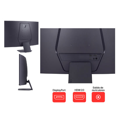 Monitor Curvo Gamer UltraGear LG 27GS60QC QHD 180Hz 1ms 27”