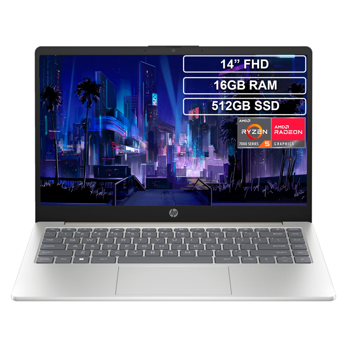 Portatil Hp Laptop 14 Em0009la Ryzen 5 7520u 16gb 512gb Fhd