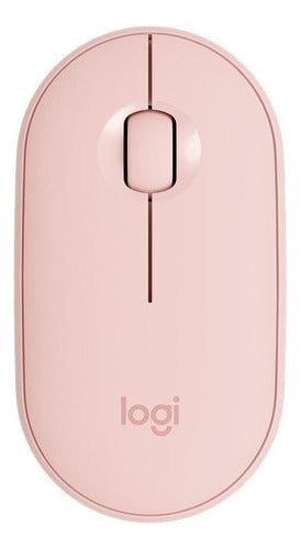 Mouse Inalámbrico/bluetooth Logitech Pebble M350 Rosa