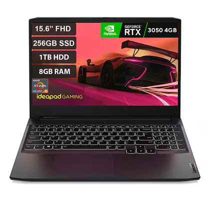 Portátil Lenovo Ryzen 5 5600h 8GB 256GB+1TB RTX 3050 15.6"