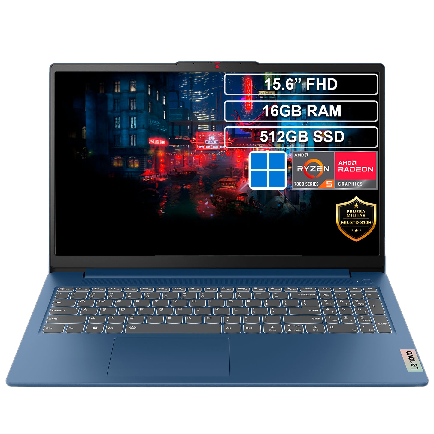 Portátil Lenovo Slim 15AMN8 Ryzen 5 7520U 16GB 512GB Win 11