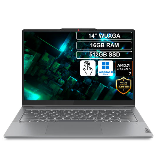 Portátil 2 en 1 Lenovo 14AP9 Ryzen 7 8845HS 16GB 512GB Touch