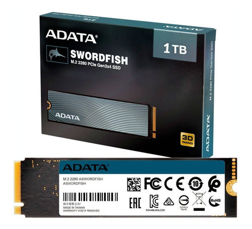 Disco Solido Ssd M2 Adata Swordfish 1tb M.2 Pcie Express