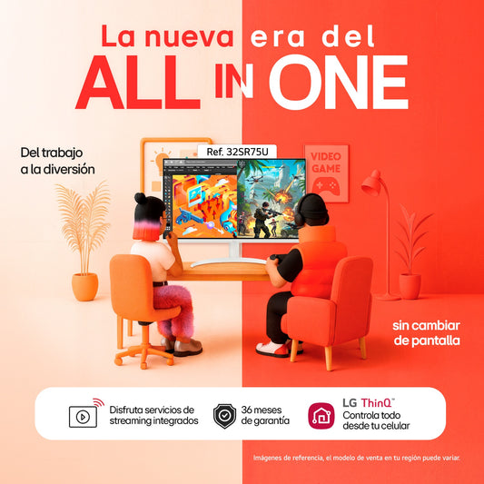 Monitor Smart LG 32SR75U 32” 4K UHD webOS USB Typo-C