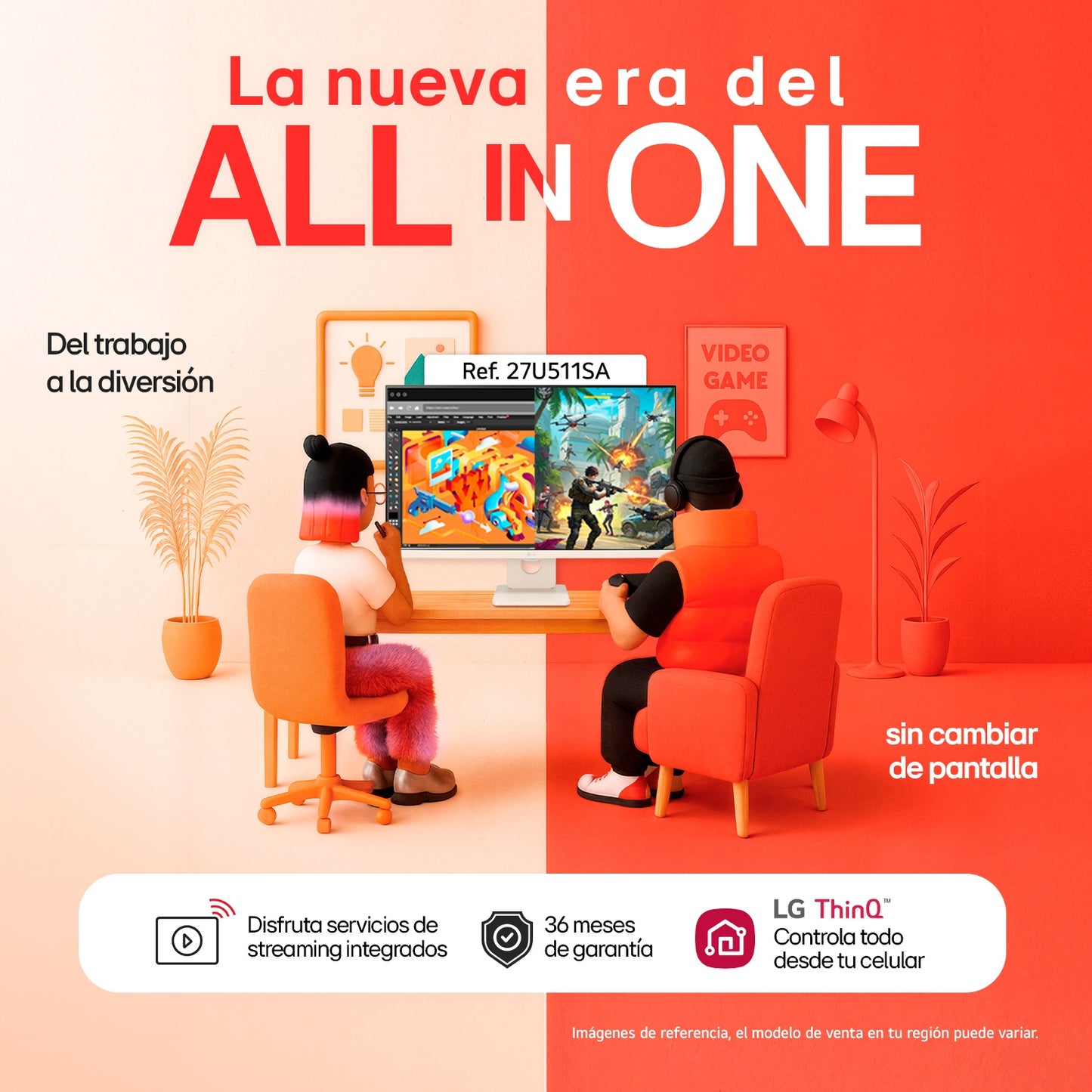 Monitor LG 27U511SA Smart 27 IPS Bluetooth WebOs