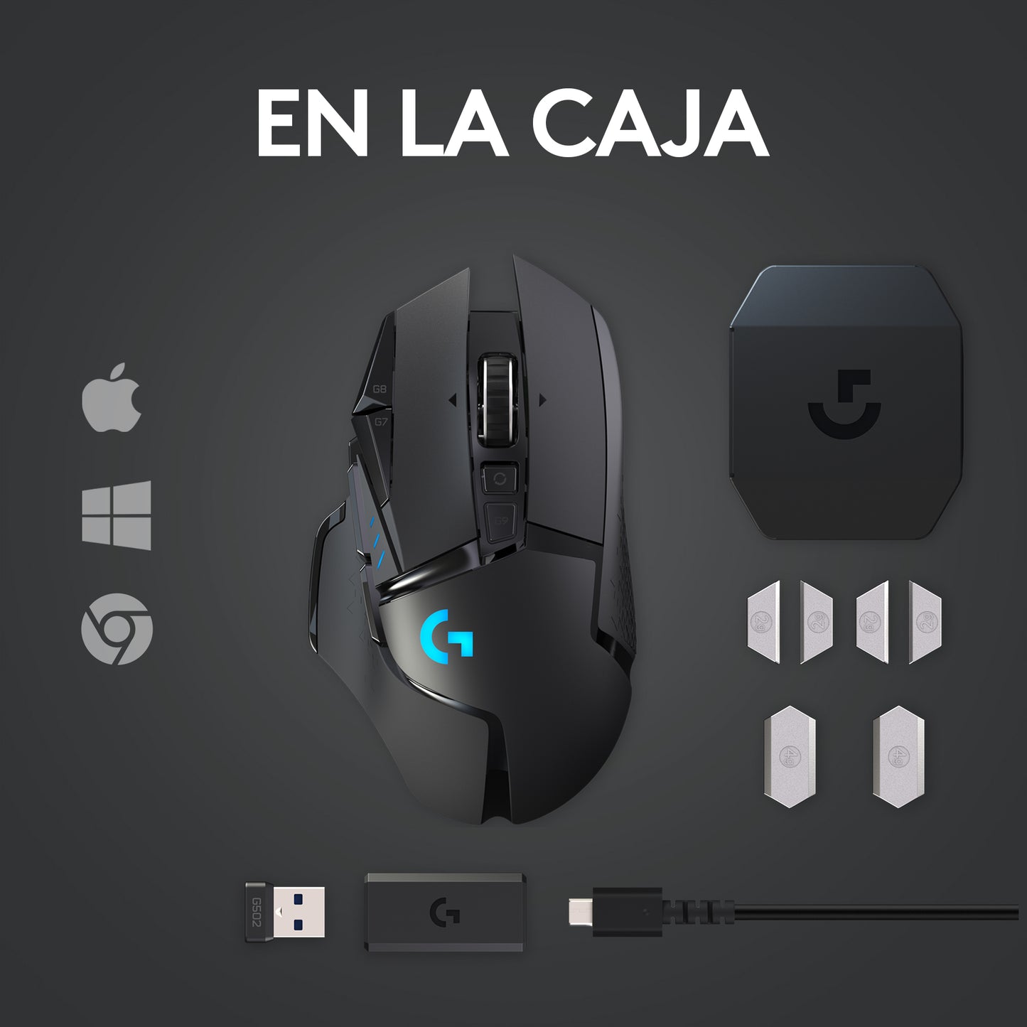 Mouse Gamer Inalámbrico Recargable Logitech G Ightspeed G502