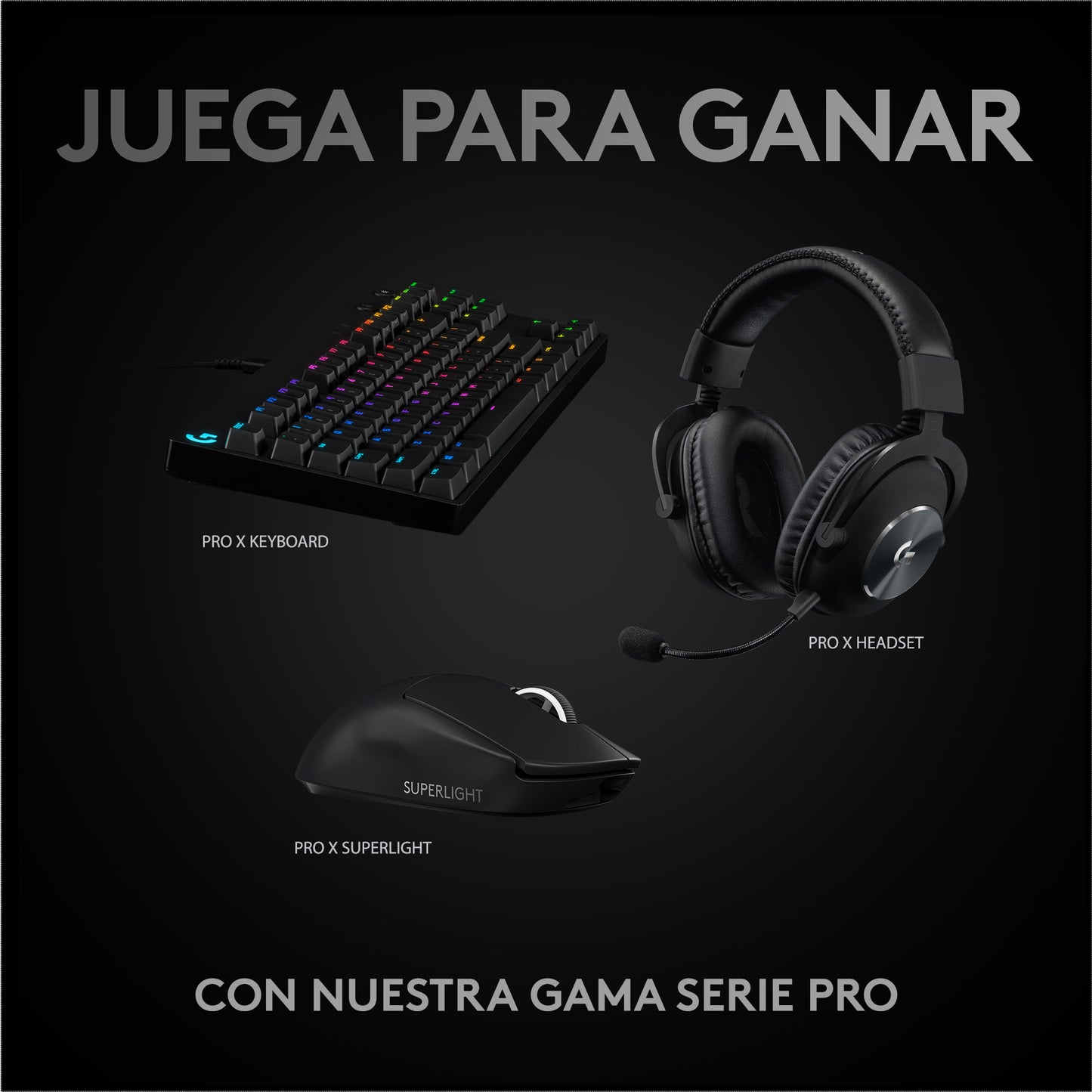 Mouse Gamer Inalambrico Logitech Pro Series Pro X Negro