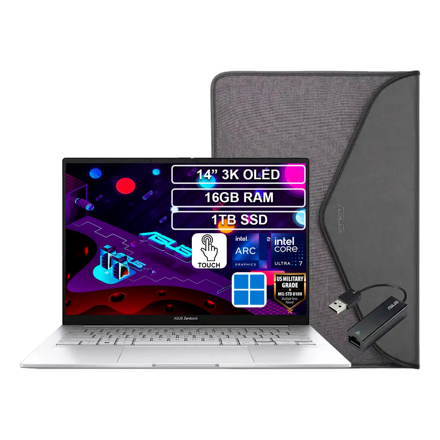 Portátil Asus UX3405MA Core Ultra i7 155H 16GB 1TB Zenbook
