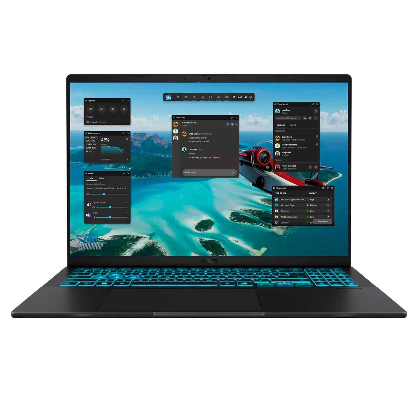 Portatil Gamer Asus V16 V3607VM Core 7 240H 16GB 1TB RTX5060