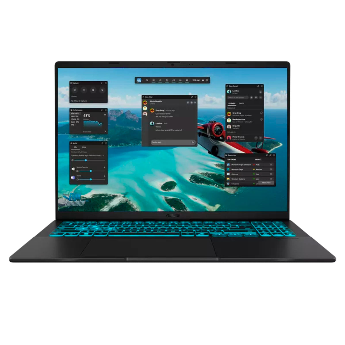 Portátil Gamer Asus V16 V3607 Intel Core 7 240H 16GB 1TB RTX 5050 16"