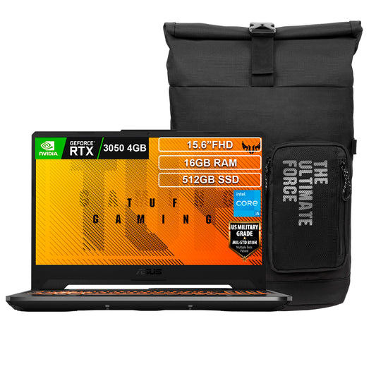Portátil Gamer Asus F15 Core i5 12500H 16GB 512GB RTX3050