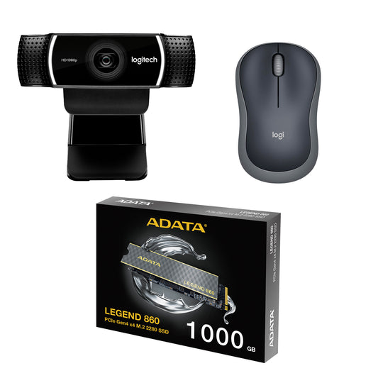 logitech Camara Web C922 Pro + Mouse M185 + Ssd M2 Adata 1TB