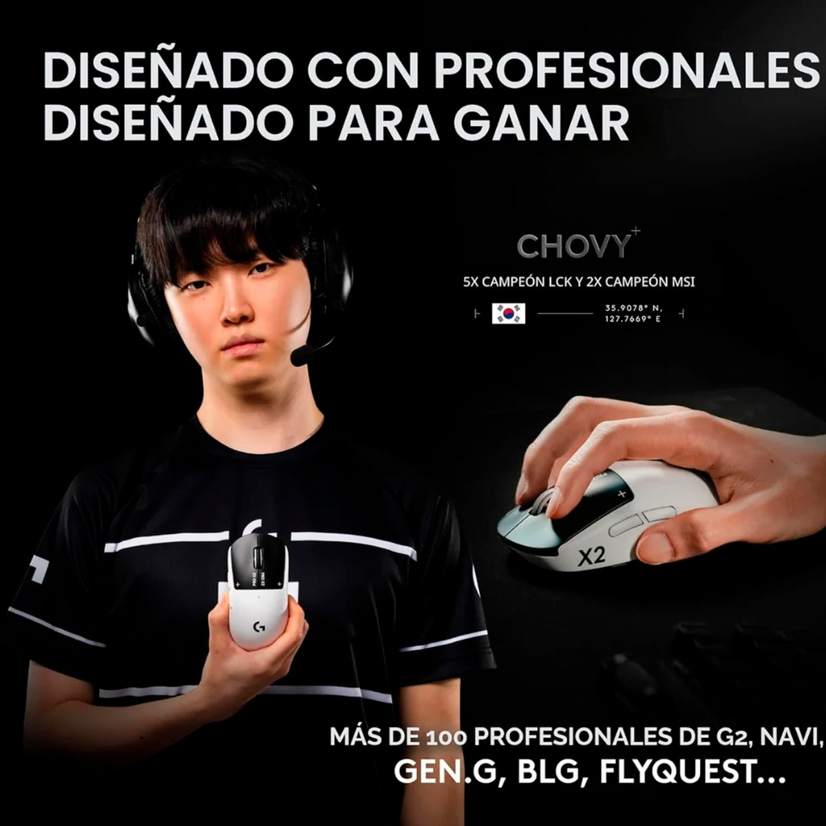 Mouse Gamer Logitech G PRO X2 SUPERSTRIKE Inalámbrico