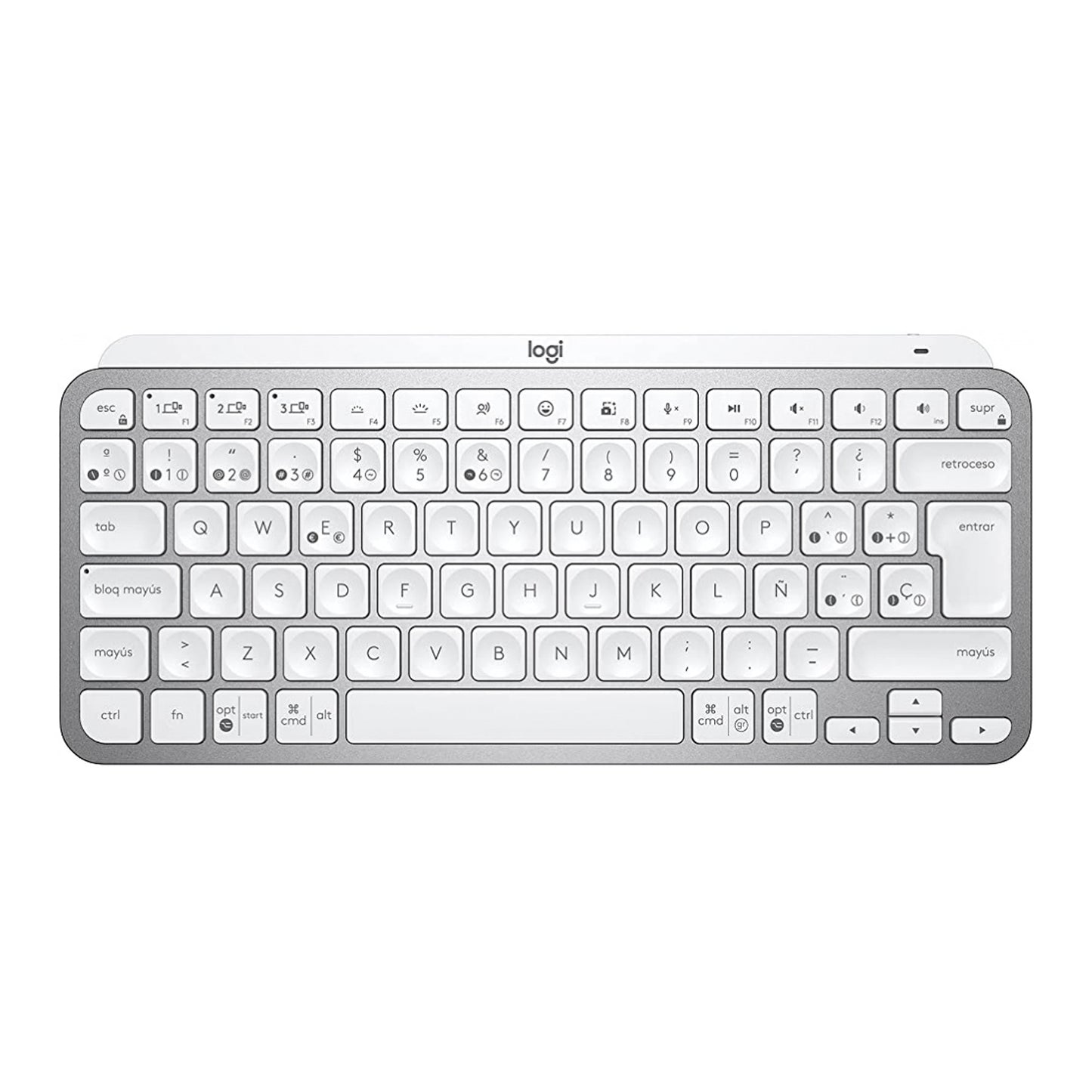 Teclado Logitech Mx Keys Mini Bluetooth Backlight - Gris