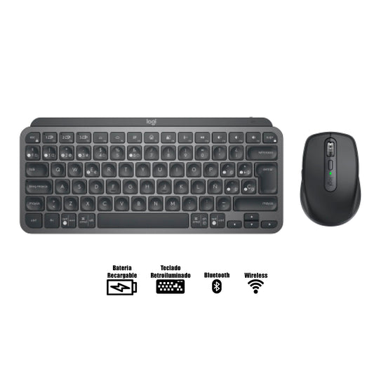 Combo Teclado y Mouse Logitech Mx Key mini MX Anywhere 3