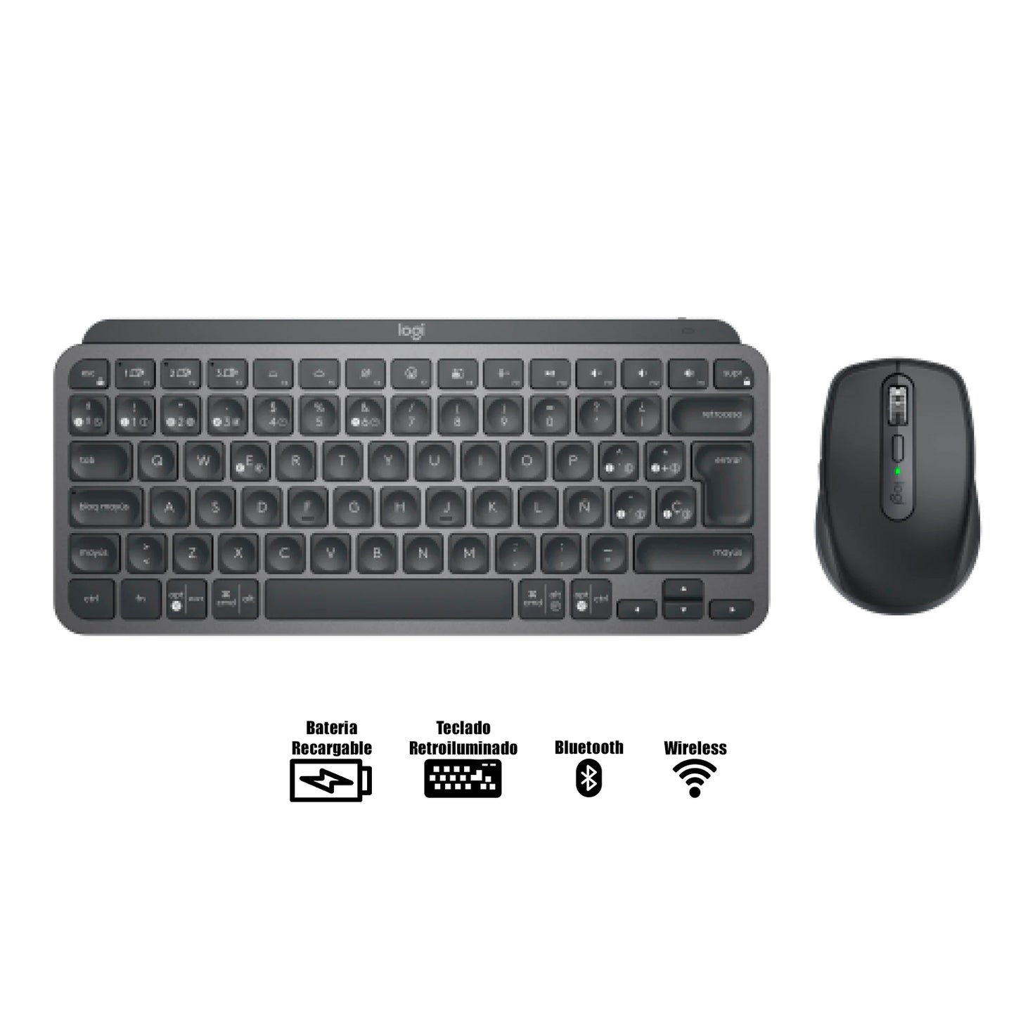 Combo Teclado y Mouse Logitech Mx Key mini MX Anywhere 3