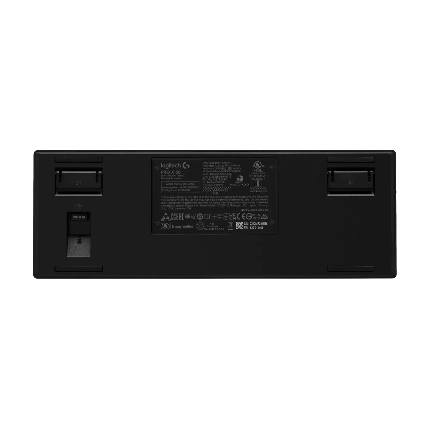Teclado Gaming Logitech Pro X 60 LIGHTSYNC 60% RGB - Negro