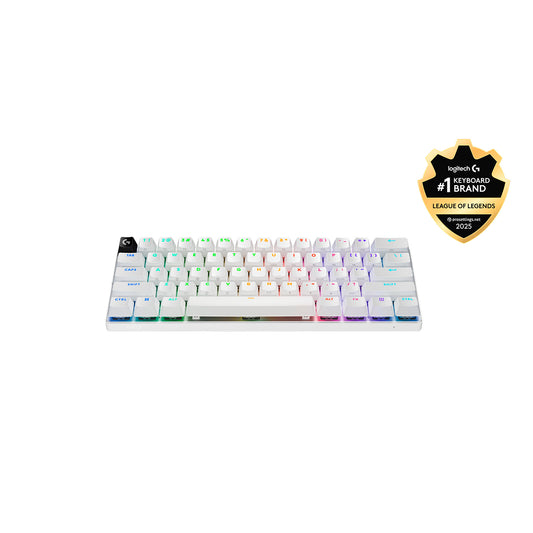Teclado Gaming Logitech Pro X 60 LIGHTSYNC 60% RGB - Blanco