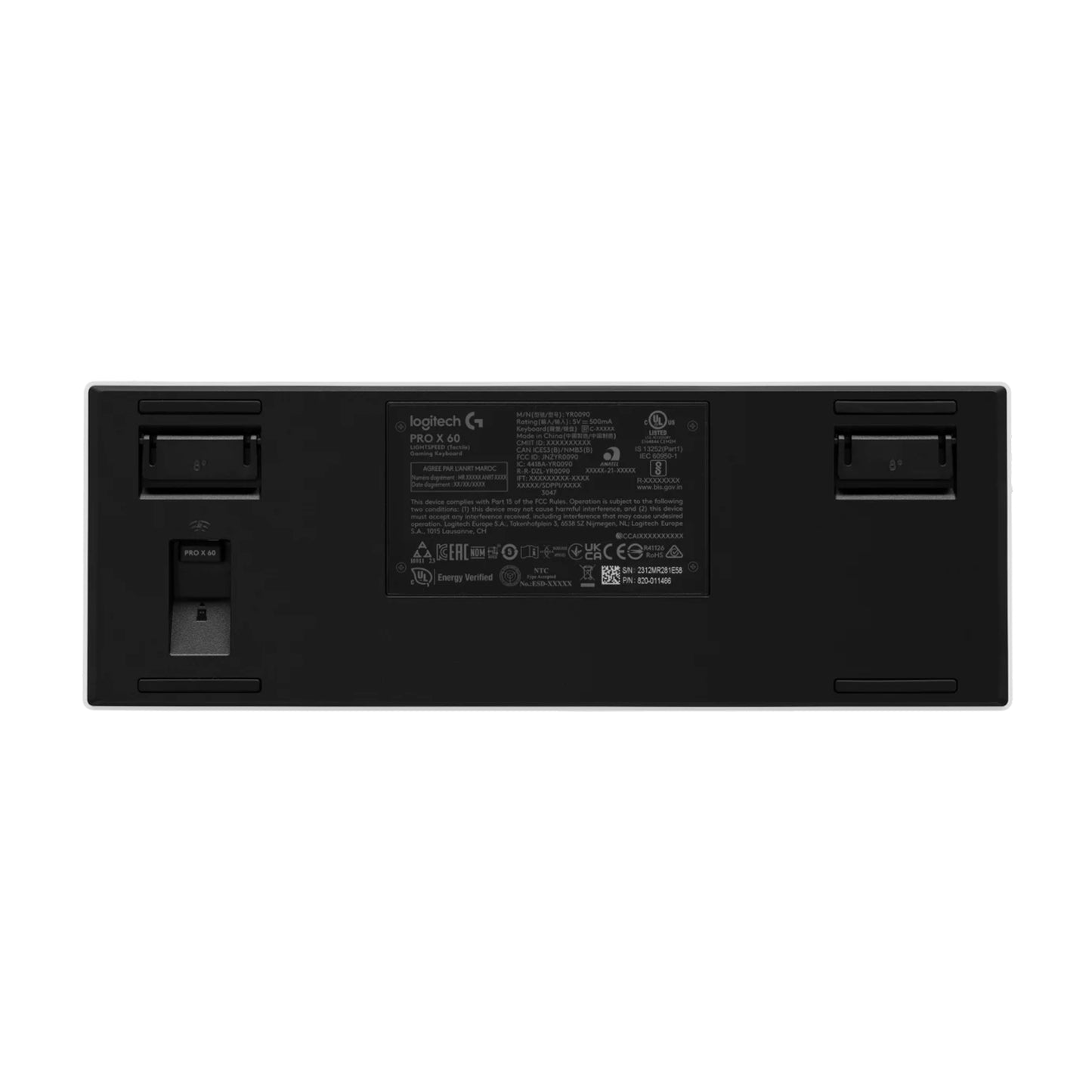 Teclado Gaming Logitech Pro X 60 LIGHTSYNC 60% RGB - Blanco