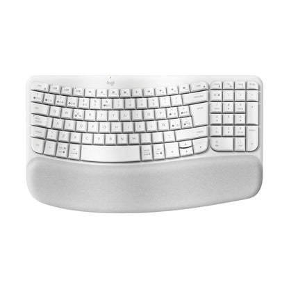 Teclado Logitech Wave Keys Ergonómico Inalámbrico Blanco