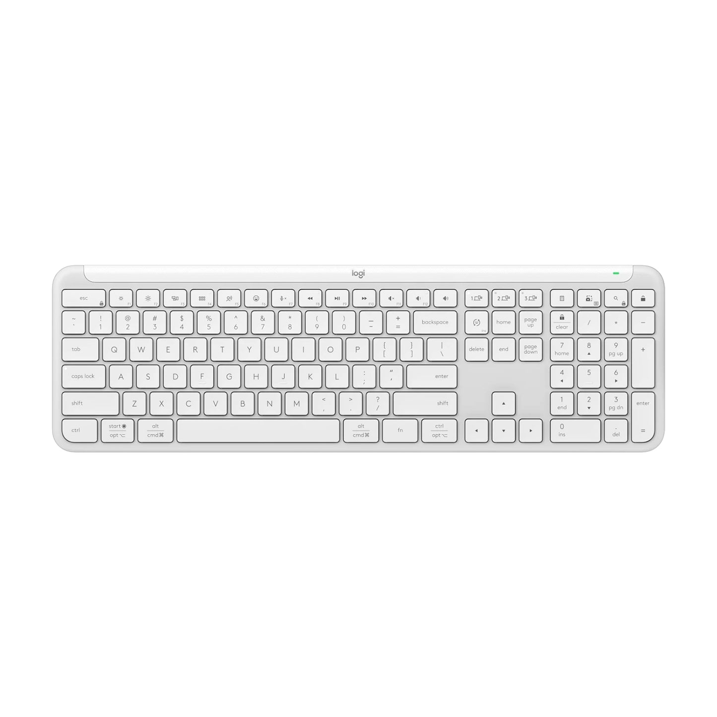 Teclado Inalámbrico Logitech Slim K950 Bluetooth - Blanco