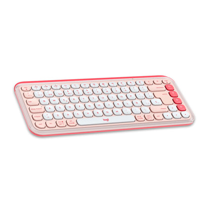 Combo Teclado y Mouse Logitech Pop Icon Rosado y Blanco