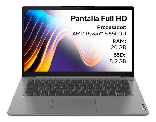 Portátil Lenovo Ideapad 14alc6 Ryzen 5 5500u 20gb 512gb Fhd