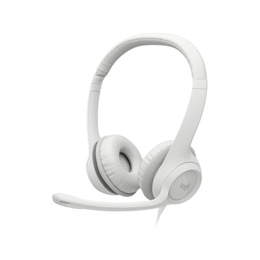 Audífonos / Diadema Con Micrófono Logitech Usb H390 Blanca
