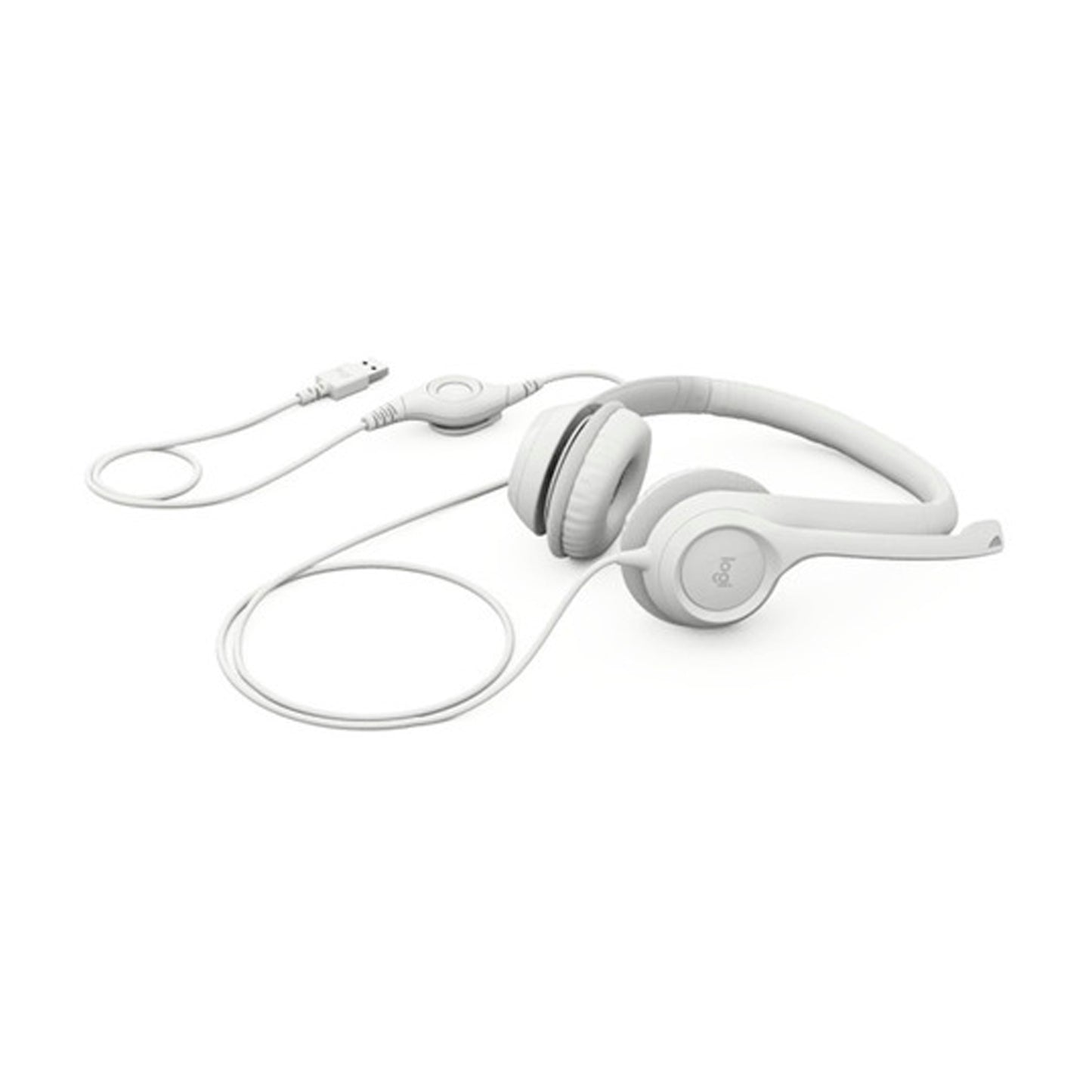 Audífonos / Diadema Con Micrófono Logitech Usb H390 Blanca
