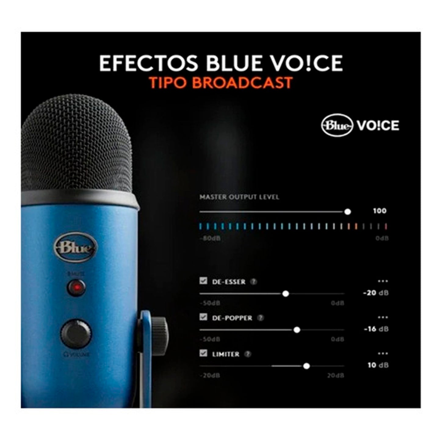 Micrófono Logitech Yeti Gaming Usb Midnight Blue