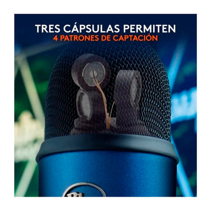 Micrófono Logitech Yeti Gaming Usb Midnight Blue