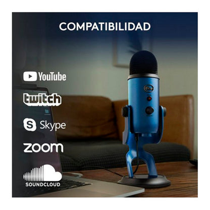 Micrófono Logitech Yeti Gaming Usb Midnight Blue