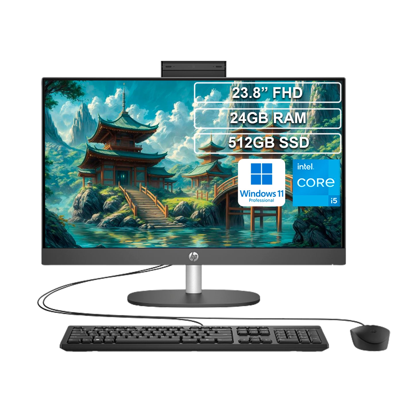 Todo en uno AIO HP 240 G10 Core i5 1335U 24GB 512GB W11Pro