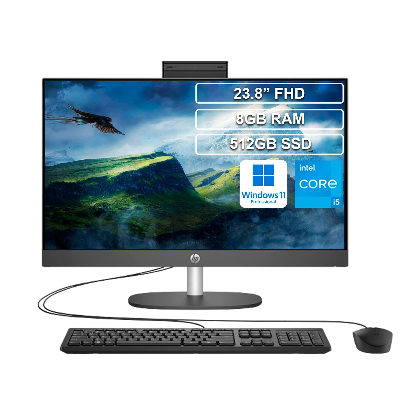 Todo en uno AIO HP 240 G10 Core i5 1335U 8GB 512GB W11Pro