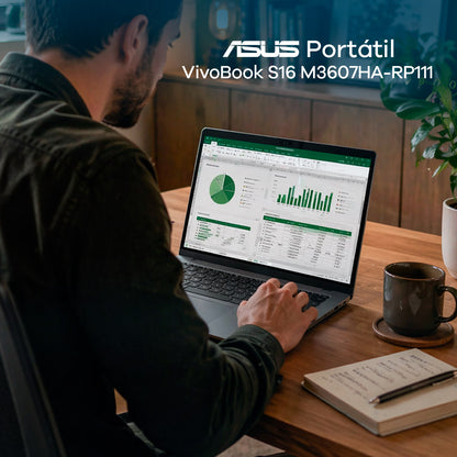 Portatil Asus Vivobook S16 M3607HA Ryzen 9 270 16GB 512GB 16"